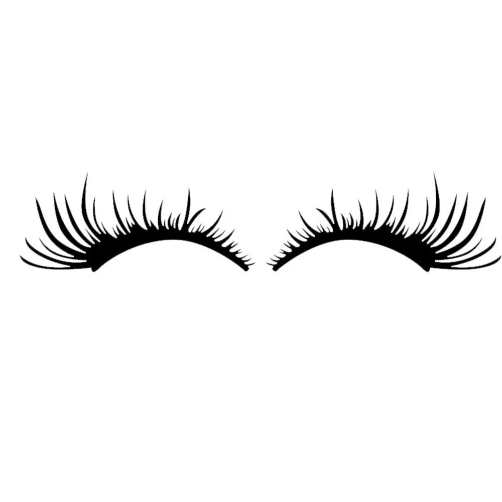 

2 шт. 3D очаровательные накладные ресницы наклейки на автомобиль милые черные ресницы наклейки на фары автомобиля украшения креативные забавные автомобильные аксессуары новые 12x5cm-2Pcs чёрный