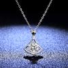 Tancise S925 Ασημένιο κολιέ Moissanite Luxury Personality Κρεμαστό Γυναικείο Κλασικό κολιέ Παλίρροια Δώρο για πάρτι