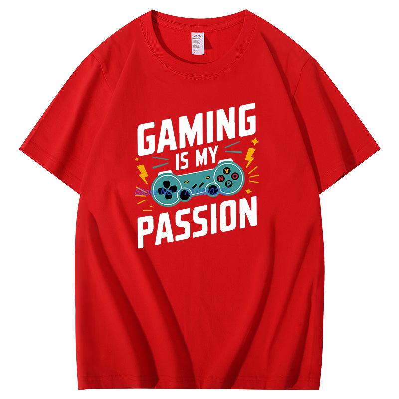 Gaming Is My Passion Funny Best Gamer T Shirt New Shirts And Tshirts Summer Tops Tshirt New Arrival Goods Mens Cotton Tshirt