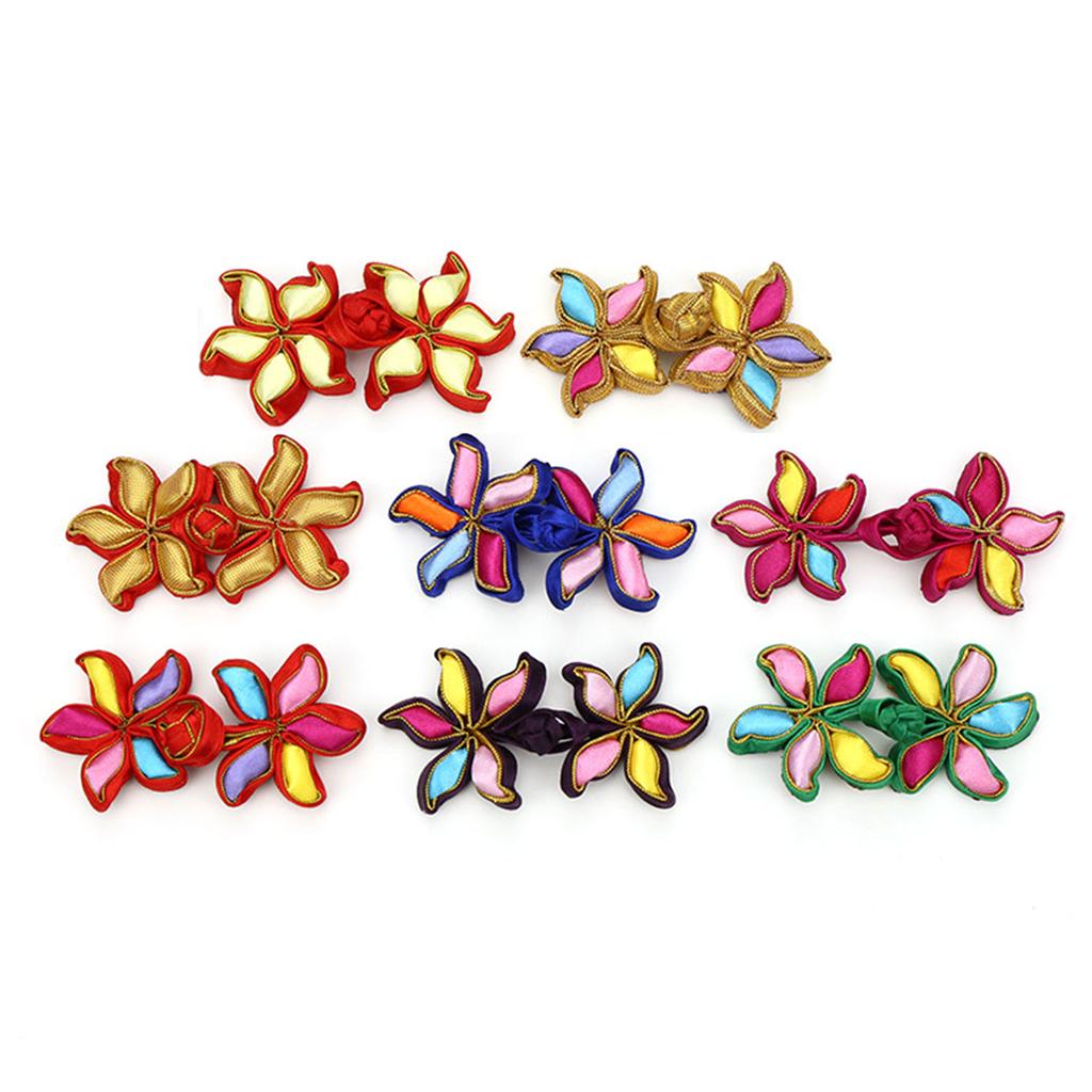 Chinese Closure Buttons Flower Chinese Knots Frog Buttons Closure Sewing Buttons Fasteners for DIY Tang-Suit Sewing Coat