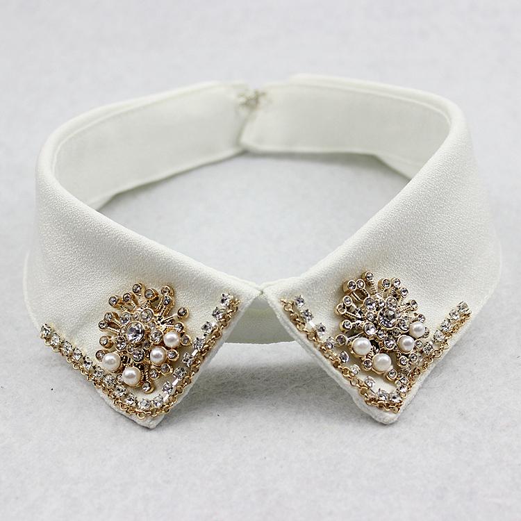 Perfekte Übereinstimmung Perlen Damen Falscher Kragen Hemd Spitze Abnehmbarer Kragen Für Damen Fake Kragen Abnehmbar Kleidung Accessoires Nep Kragen Halsband