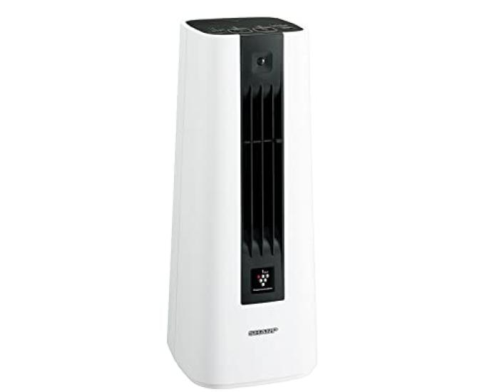 Sharp Compact Ceramic Fan Heater, Heating, 6 (8) Tatami MatsPlasmacluster 7000, Air Purification, White, HX-LS1-W