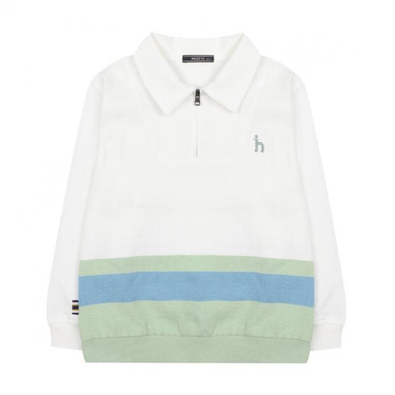 Hazzys Kids Zip Collar Sweatshirt Hts11tm09m Iv