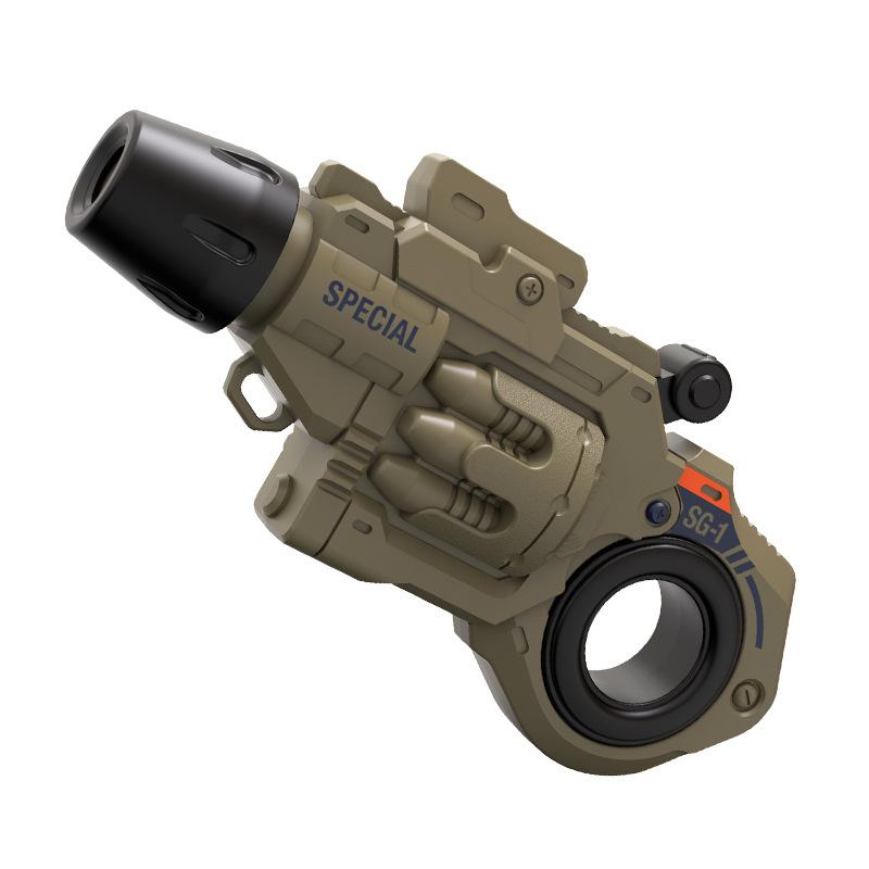 EDC Fidget Launcher Mini Blaster 2-Pack with Spinner Ring Includes 6 Suction Darts Stress Relief Toy Gift for Boys Teens