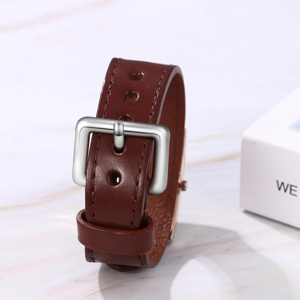 Women's Watch Antique Square Leather Strap Roman Numerals Analog Waterproof Leather Belt Casual Business Fashion Watch Women's Accessories - Birthday