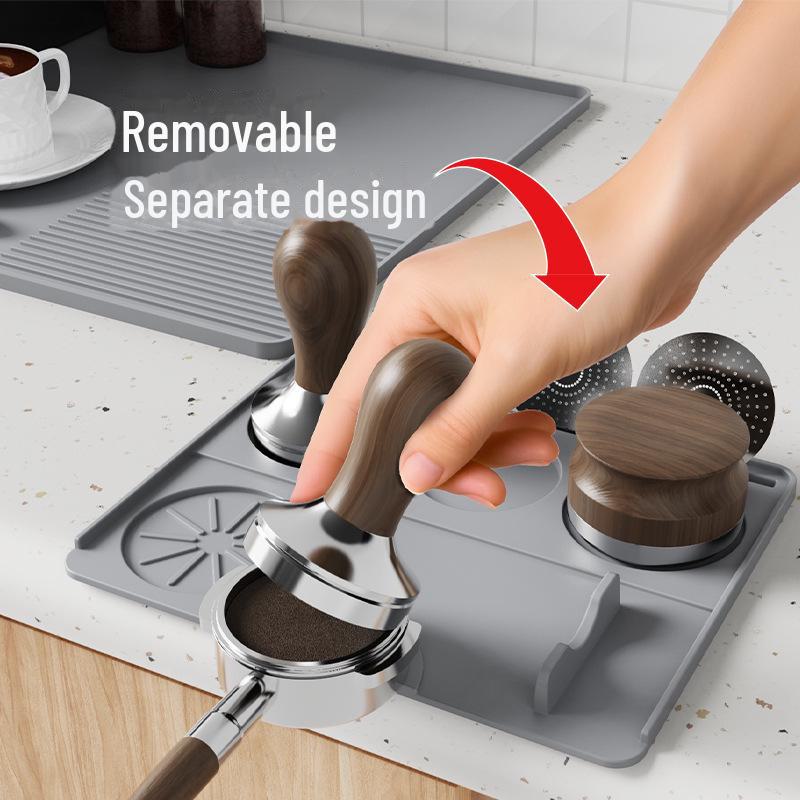 Silikonová podložka pod kávovar - Žáruvzdorný barový tác a ochranná podložka pro lisování kávy