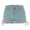 Ripped Tassel High-Rise Split Shorts