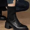 Thick-soled elastic boots versatile women's cross-border small knitted wool tube women's shoes 2026 new high-heeled thin boots