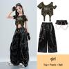 Trendiges Jazz-Crop-Top für Mädchen: Modisches Hip Hop Street Dance Performance Kostüm