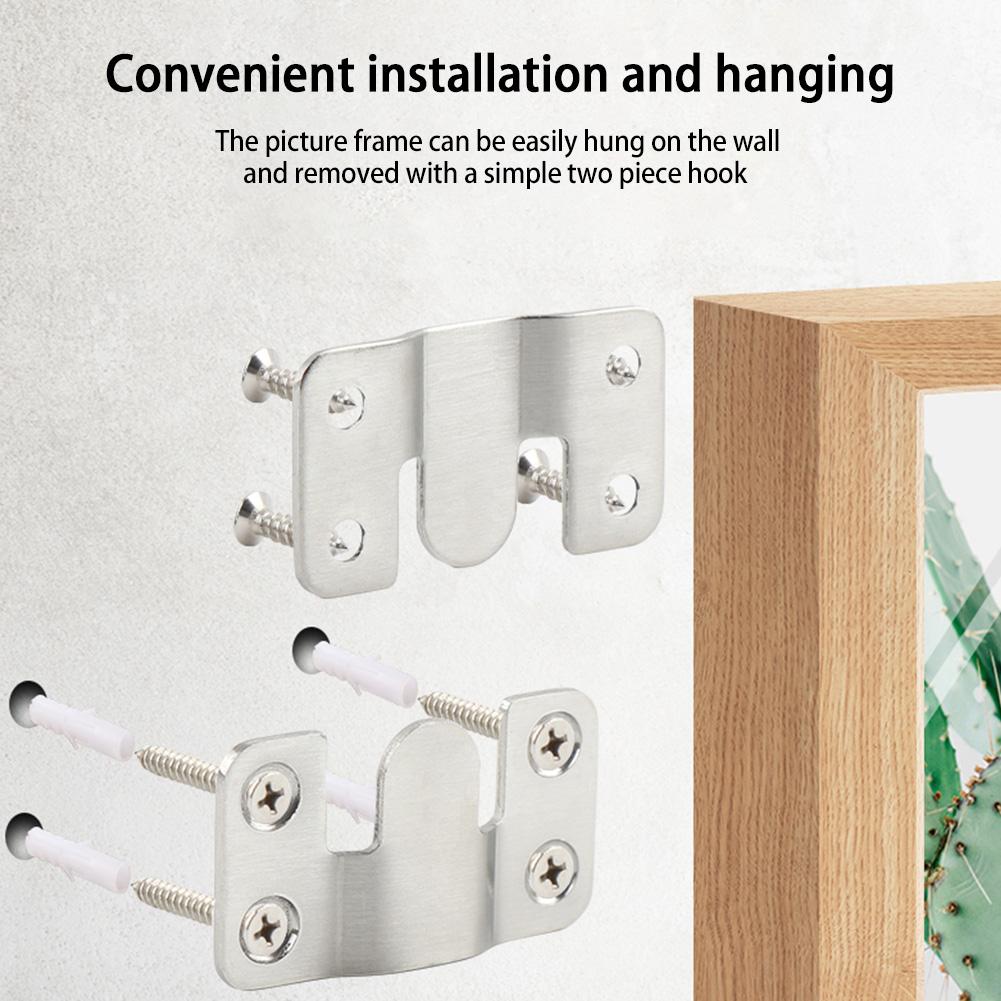Steel Interlock Hanging Buckle Flush Mount Connector Hooks Wall Furniture Bracket Wit L5Z0