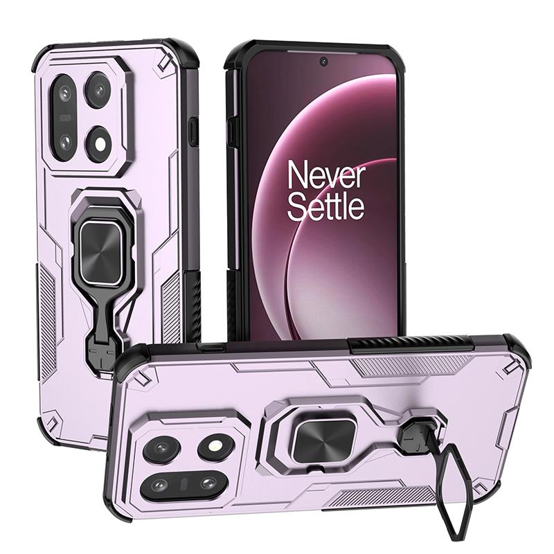 KEYSION Shockproof Armor Case for OnePlus 15 5G Silicone+PC Upright Metal Live Ring Stand Phone Back Cover for One Plus 1+ 15