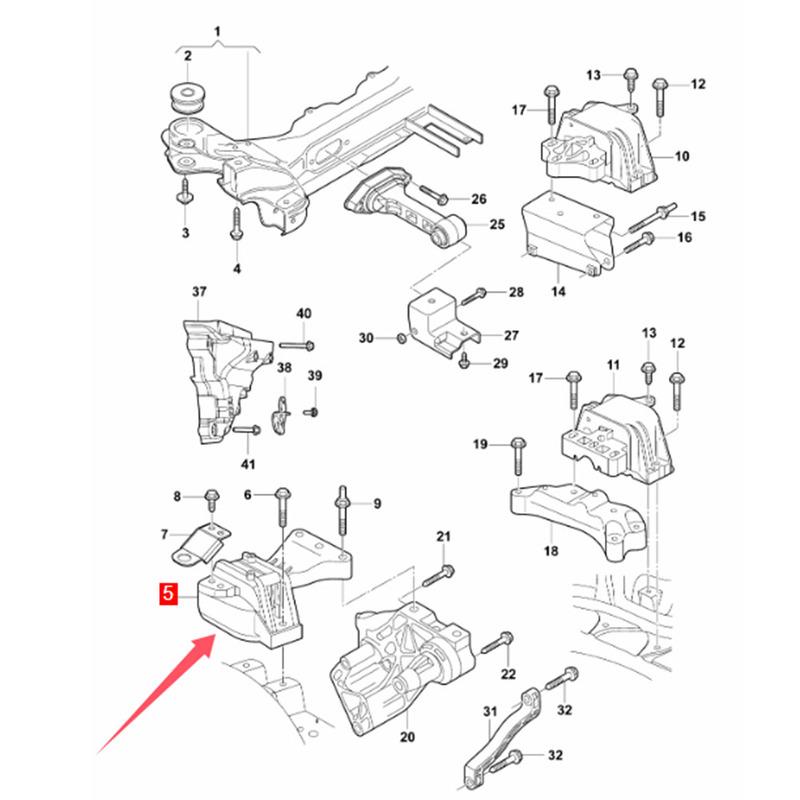 For SVW Lavida Cross Gran Lavida 182 183 184 Engine Mount 180199262B 1.2TSI 1.4TSI 1.6L 2012- Bracket Support Accessories