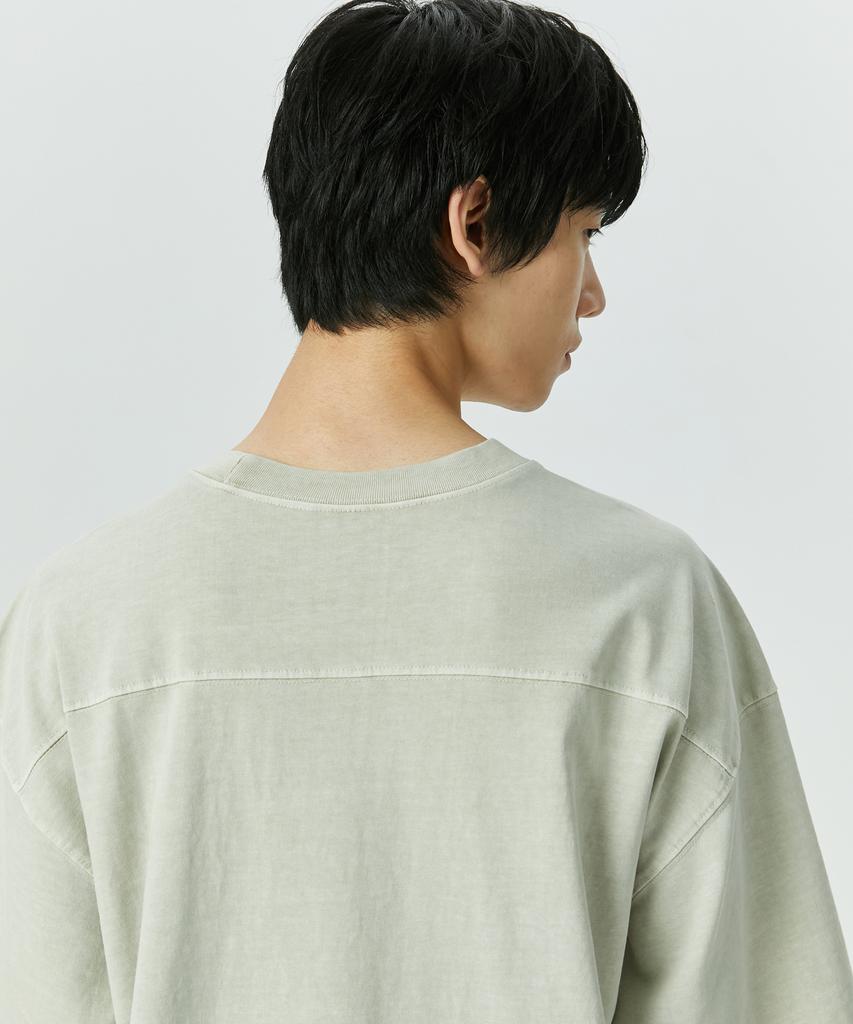 ATTENTIONROW Edition 1. Shoulder Cut Pigment Short Sleeve T-Shirt (Sand Beige)