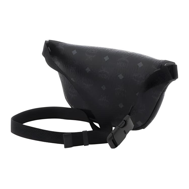 New MCM Fursten Visetos Artificial Leather Sling Bag, Crossbody Bag, Fanny Pack Mini Men's Black MMZCAFI01BK001