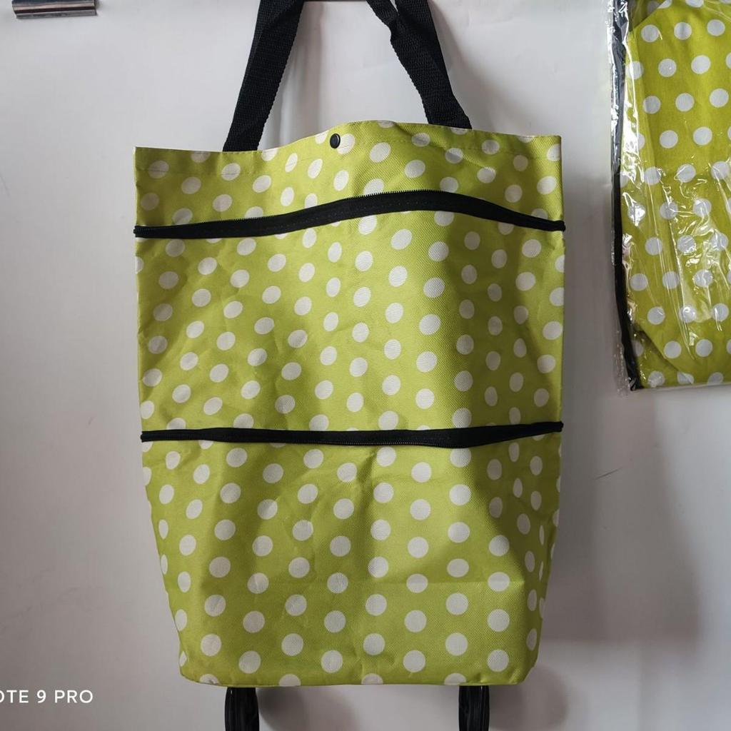 Faltbarer Polyester-Einkaufswagen mit Rädern - Tragbare Trolley-Tasche