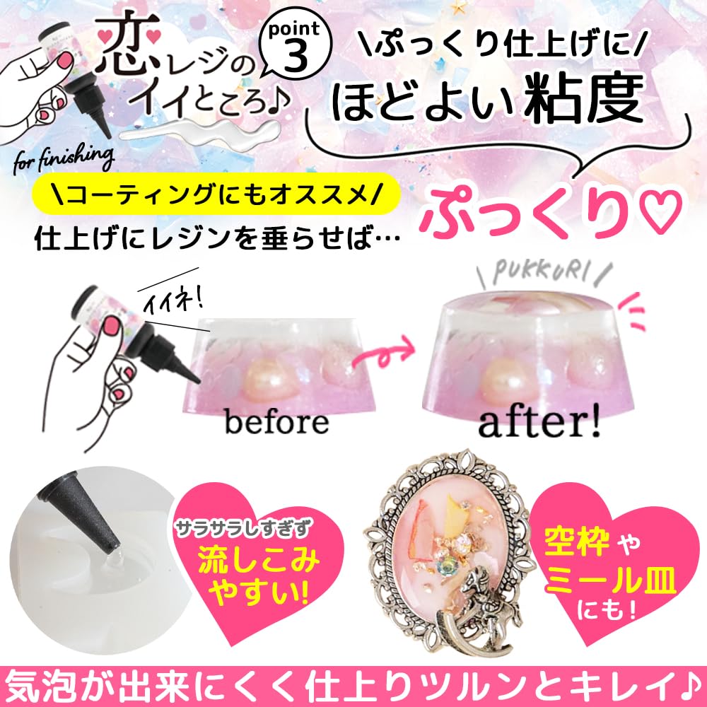 Keratta Resin Love Hard Liquid, Begins, Type, UV-LED, Transparent, Clear, Koi-Regi (200g)