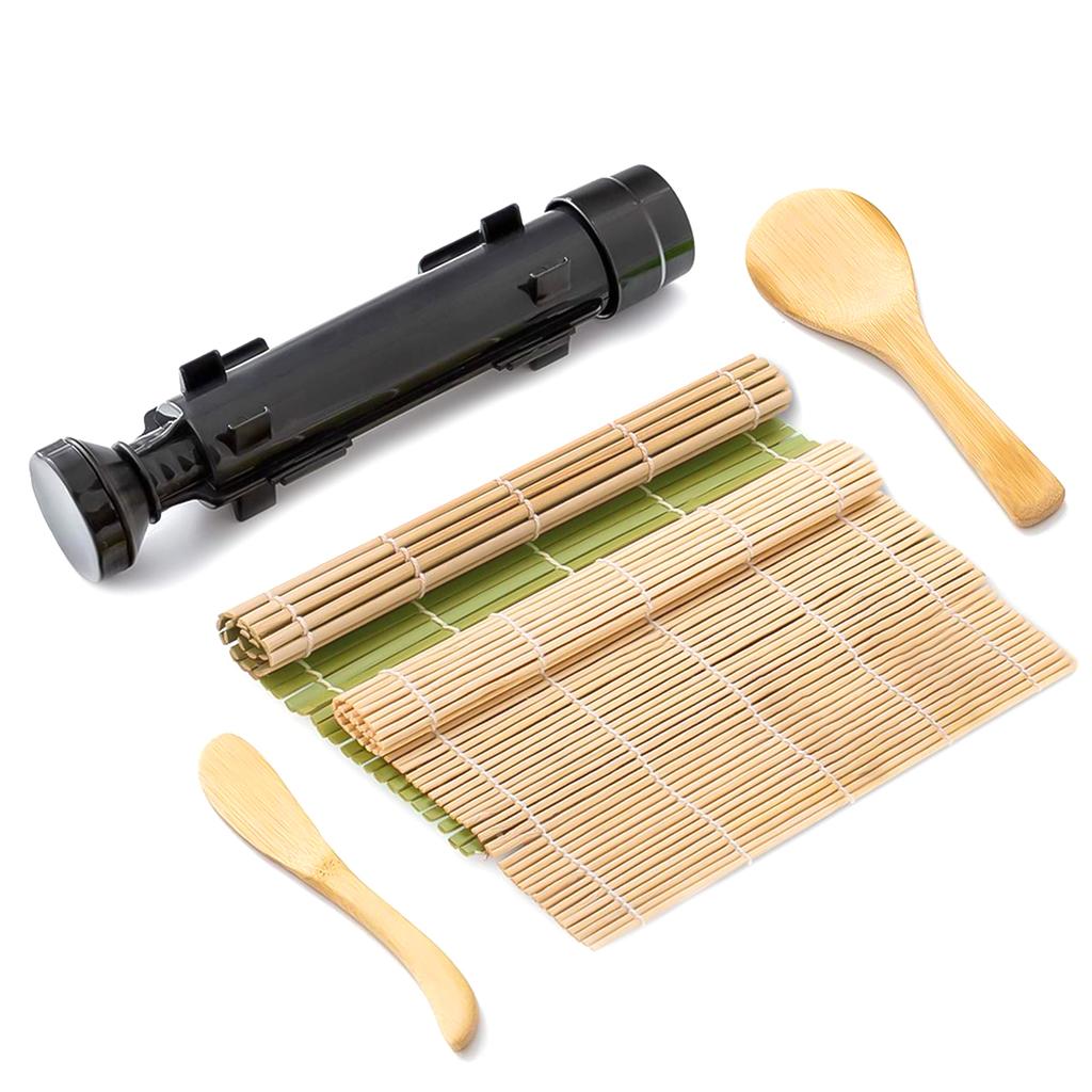 Sushi Sushi Maker Set Bazooka Kit Machine Rice Mold With Bamboo Sushi Rolling Mat Rice Paddle Diy Kitchen Tools Accessories