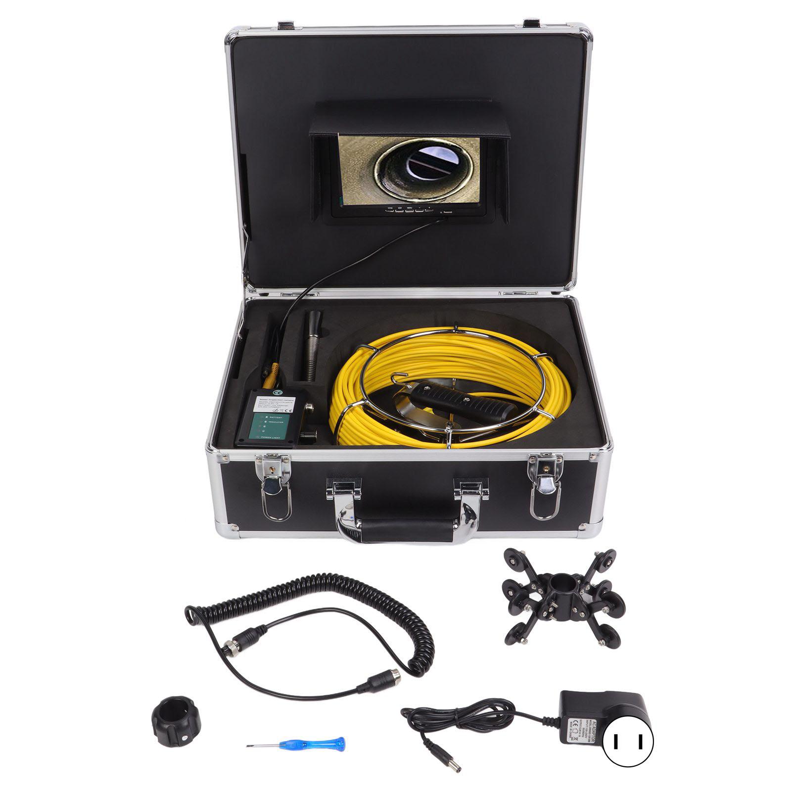 

Камера для осмотра трубопроводов IP68, водонепроницаемая, 1000TVL, 30-метровый кабель, канализационная камера с 7-дюймовым TFT LCD US Plug