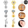 G23 Titanium Zircon Ear Stud for Piercings - High-end, European & American Style