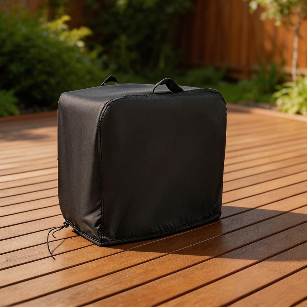 Waterproof 420D Oxford Ice Cube Machine Protective Cover Black Dust Resistant Shield With Drawstring For Home Kitchen Appliance