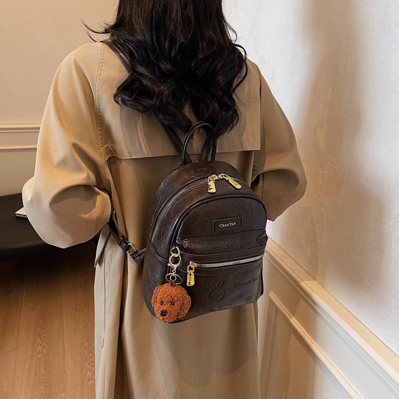 

Премиум женская сумка модный ретро повседневный рюкзак для выхода темно-коричневого