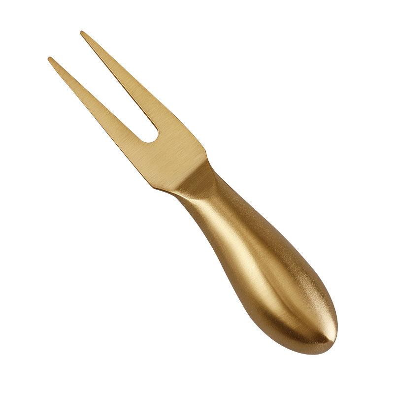 Cheese Knife Set Cheese Stainless Steel 6Pcs Gold Cheese Slicer Cutter Handle Mini Knife Butter Knife Spatula Fork Matte
