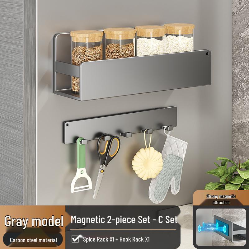 Magnetic Wall-mounted Kitchen Storage & Spice Rack