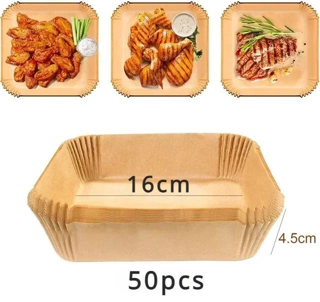 Wax Paper Air Fryer Paper Baking Home Garden Food Grade Camping Table Kitchen Tray Oil Baking Pan Airfryer Papers Tent Supplies