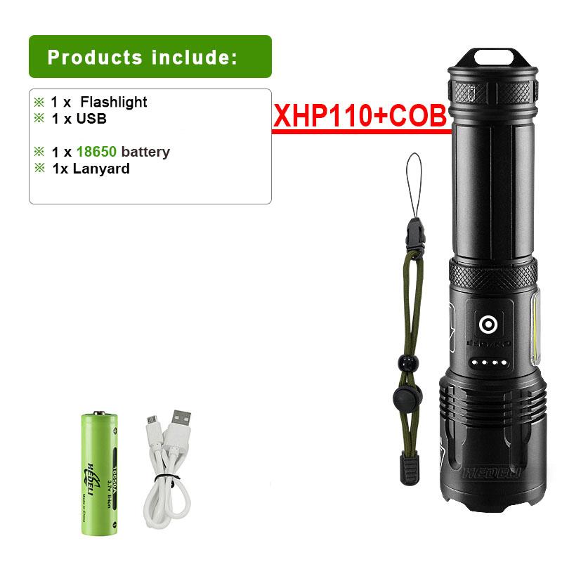 XHP160 Super High Power Flashlight Multi-Mode Waterproof Torch Outdoor Emergency Light Camping Lantern Spotlight Flash Light