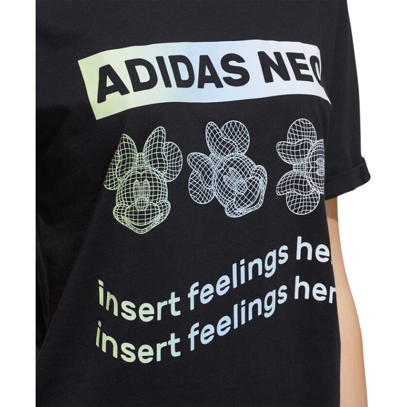 Adidas Neo Minnie Letter Print Breathable Short Sleeve T-Shirt Women Tops EI4554