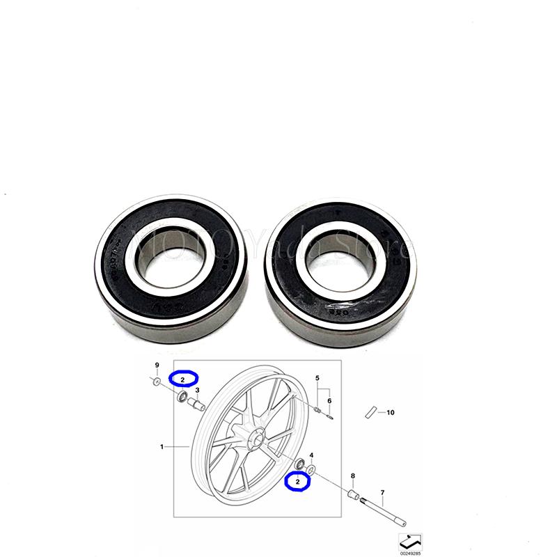 2X Front wheel hub bearing For BMW G650GS F650GS Dakar F650ST