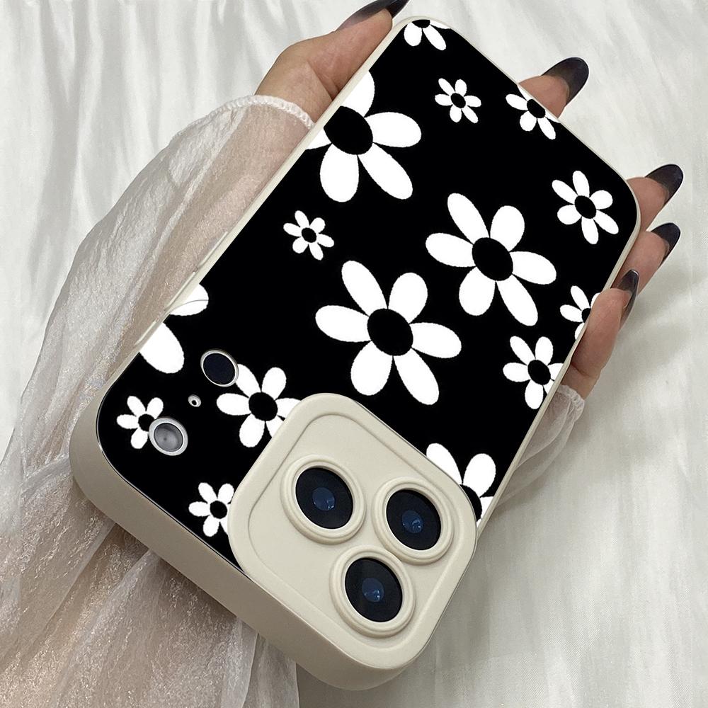 M458 Daisy Sunflower Angel Eyes Soft Phone Case for iPhone Samsung Galaxy Xiaomi Rdemi Huawei Honor Infinix Realme OPPO Vivo All Model TPU Case
