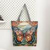Butterfly Three-dimensional Embroidery Women's Bag Craft Casual Large Tote Capacity Bag