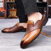 Fashion Hot Business Fashion Men's Half Slippers Comfortable and breathable minimalist style Adult plus size leather shoes Slip on