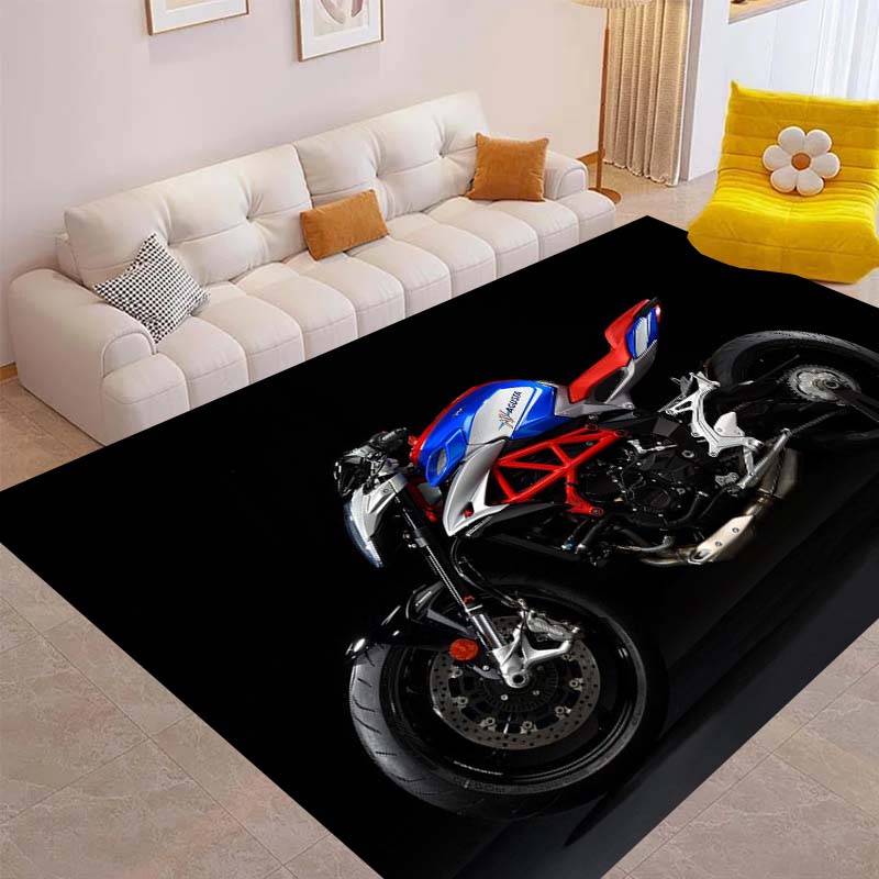 Tappetino per Porta Moto MV AGUSTA, Tappeto per Corridoio, Tappeto per Soggiorno, Tappetino per Bagno, Tappetino per Pavimento, Decorazione per la Casa Antiscivolo.