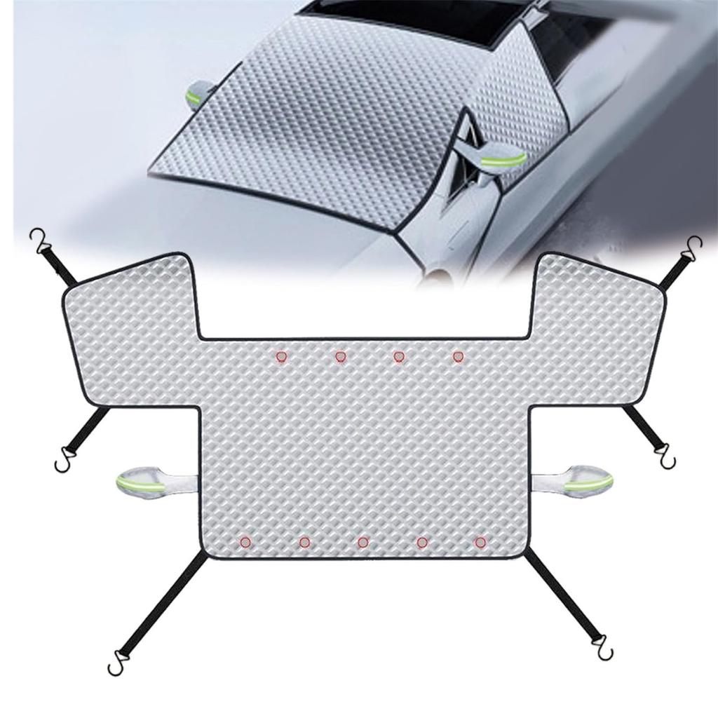 UGSHY Car Half Car Cover Sunshade, Windshield Hood Front Window All- Frostproof Car Cloth, Outdoor Foldable Protective Co