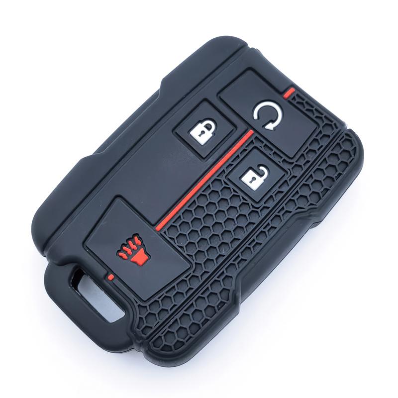 Silicone Car Key Cover Case Fob For Chevrolet Suburban Silverado Gmc Terrain Yukon Tahoe Sierra Smart Auto Accessories Key Ring