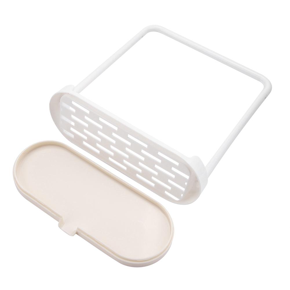 Kitchen Detachable Bar Towel Drying Rack Storage   Rack for Dishcloth Sponge Soa(Beige)