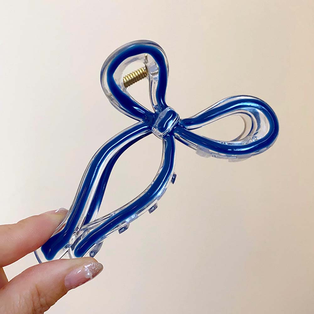 Grab Clip Bowknot Hair Claw Large Bow Shark Clip Sweet Bow Claw Clip Ladies