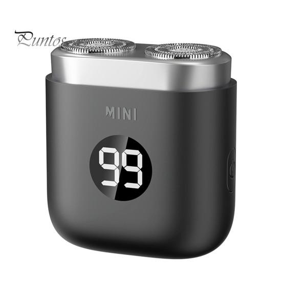 

Мини-электробритва с цифровым дисплеем, USB-перезаряжаемая, водонепроницаемая, с двумя головками, портативная, для путешествий, бритва для мужчин, триммер для бороды, инструмент для удаления волос серый
