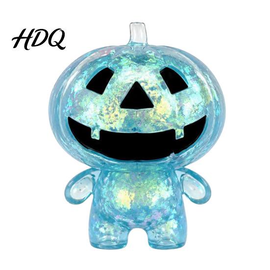 Spooky Pumpkin Sensory Toy Glitter Ghost Squeeze Toy Stress Relief Clear Man Halloween Party Favors Fidget Decompression