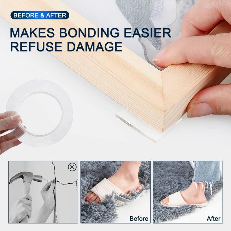 Double Sided Tape Heavy DutyExtra Large Nano Double Sided Adhesive Mounting Tape Clear Tough Sticky Poster Wall Tape Home Office