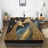 Fashion Fitted Sheet 3D Printed Pattern 3 Piece Set Bed Sheet Mattress Cover Elastic Band Bedding