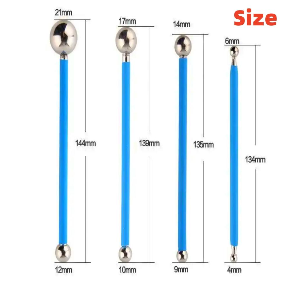 4pcs/set DIY Stainless Steel Tile Grout Ball Floor Seam Pressing Ball Tile Texture Roller Wall Joint Repair Paint Roller Tool