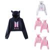 Bts Bangtan Boys Love Yourself Tear Navel Hoodie With Cute Cat Ear Design In Multiple Color Options