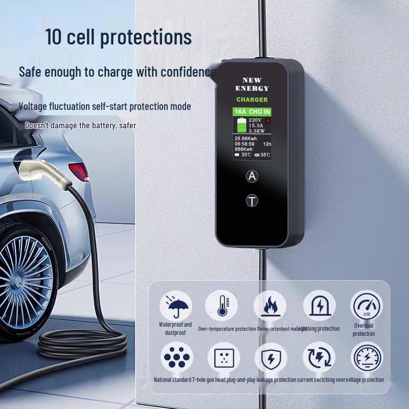 Typ 2 EU-standard EV-laddare med EU/US/AUS/UK-kontakt för elfordon