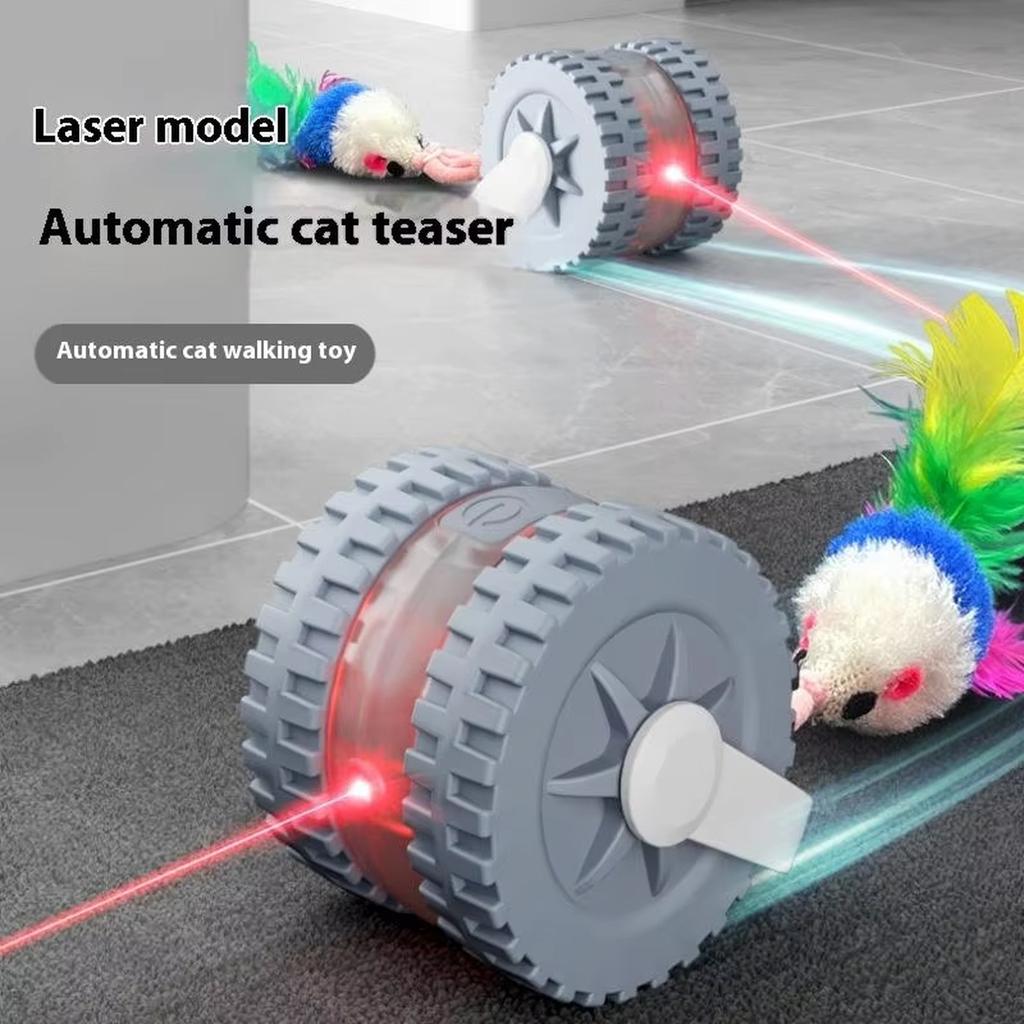 Interactive Ball Automatic Toy with Mouse Tail for Cats