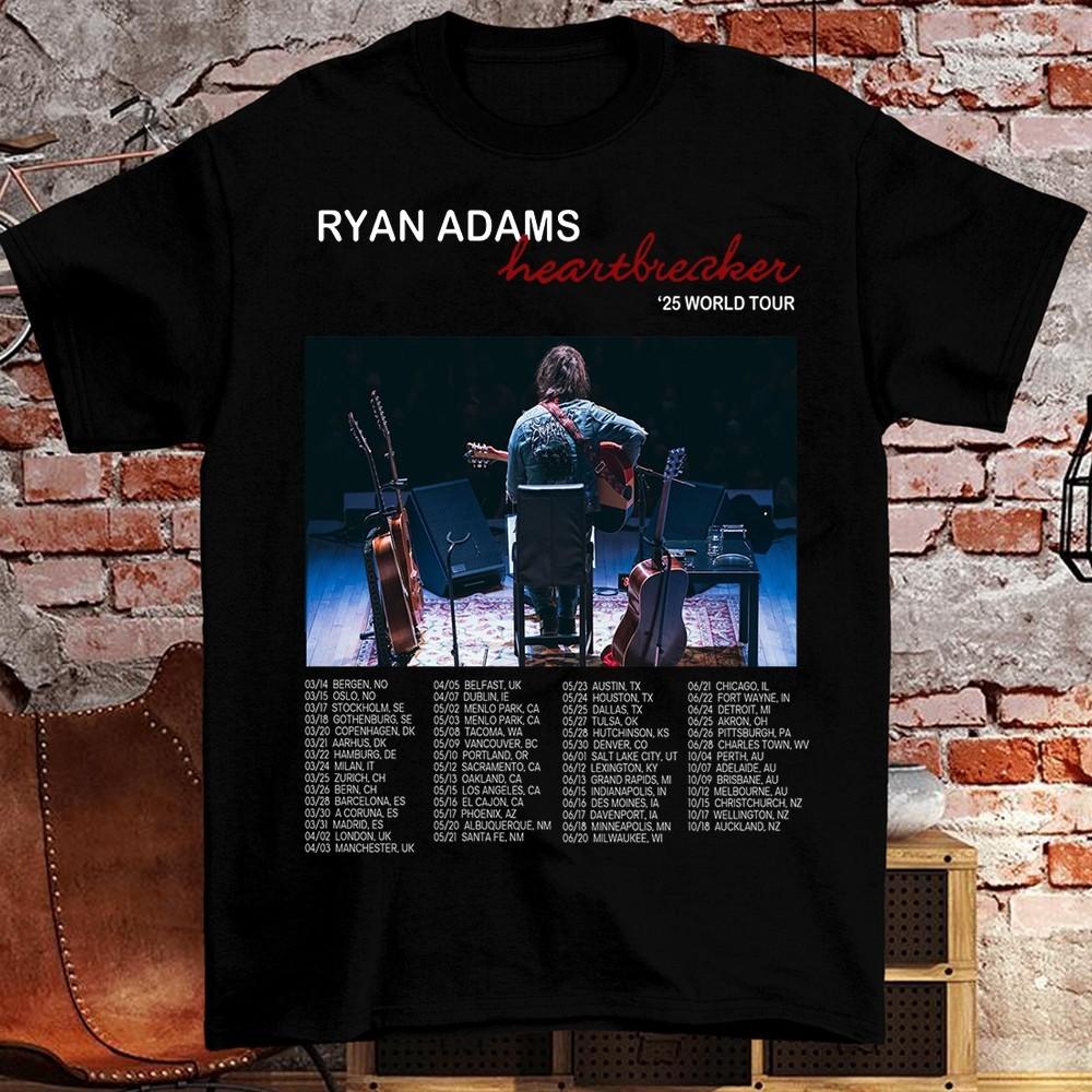 New Ryan Adams Tour2025 MenBlack S-235XL Tee20D1022 Unisex T-Shirt S
