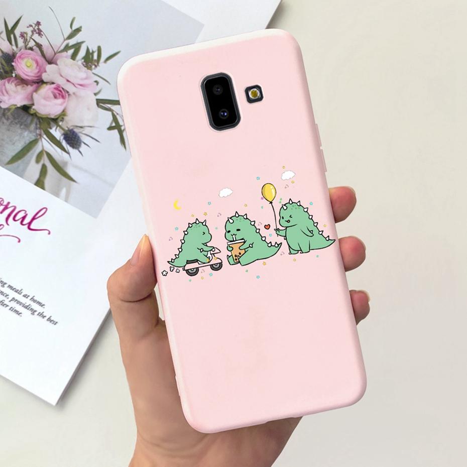 Handyhülle für Samsung Galaxy J6 Plus 2018 Niedliches Tier Cartoon Süßigkeitenfarbe Weiches Silikon TPU Hülle für Samsung J6 J 6 J6Plus