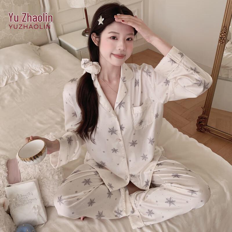 YUZHAOLIN Women s Snowflake Long-Sleeve Loungewear XL
